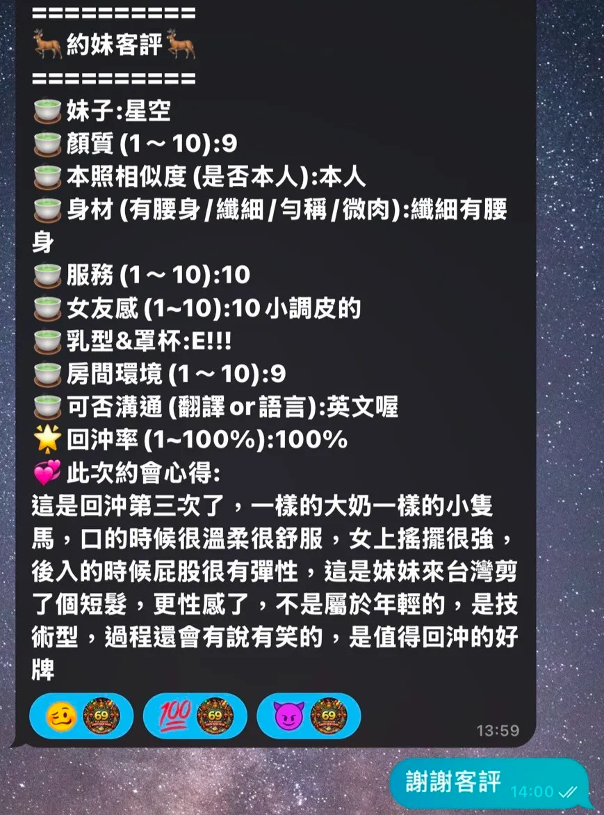 星空客人評價